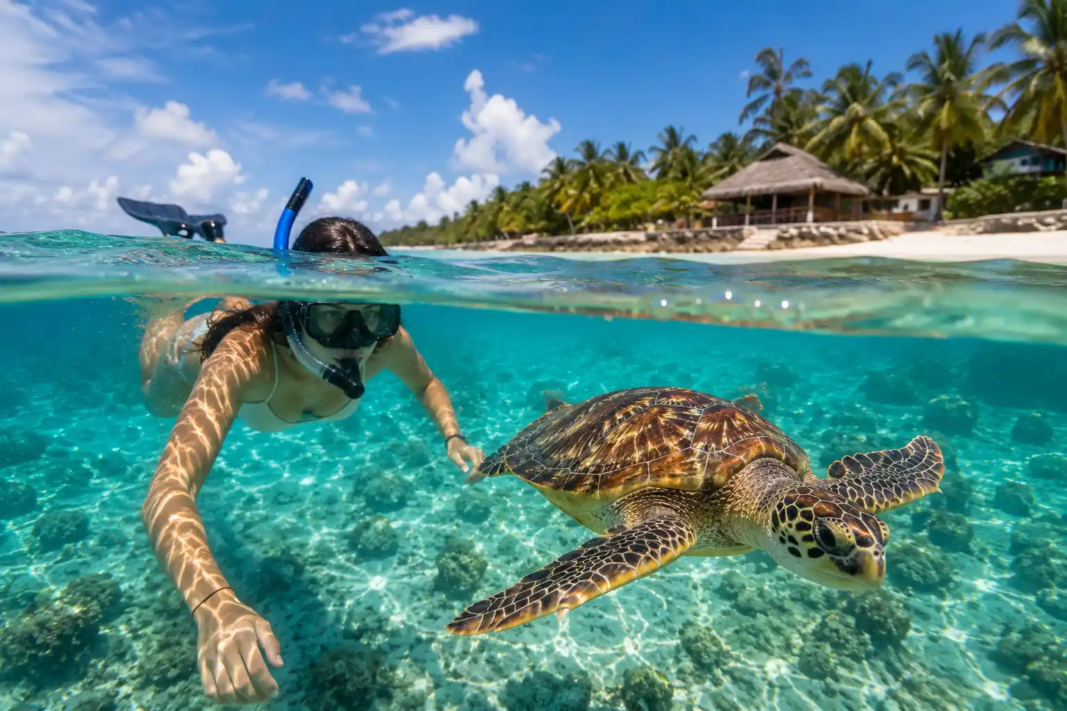 Snorkeling avec des tortues à Zanzibar